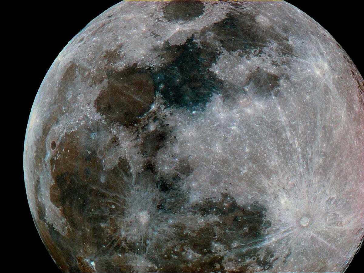 Moon picture through a telescope